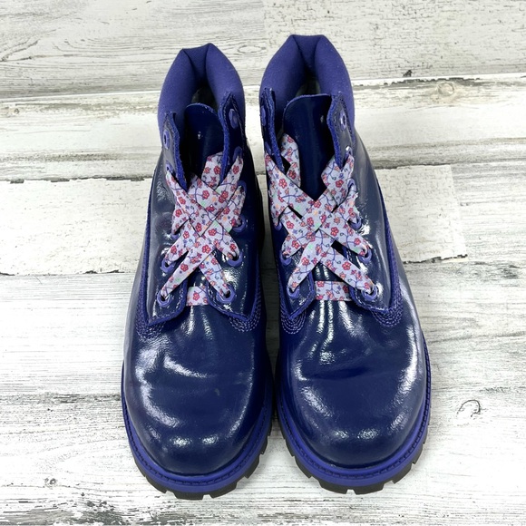 Timberland Girls Style 3391A Classic 6” Lace Up Waterproof Boots Size 5 - Picture 4 of 11